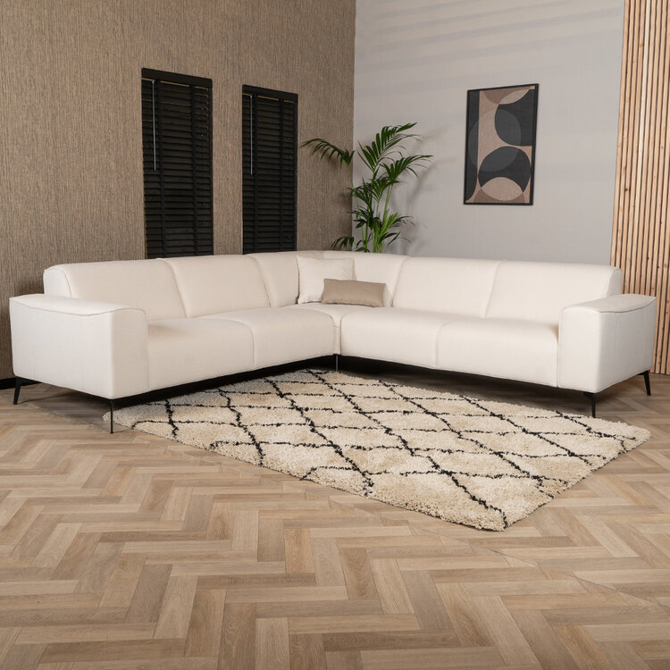 Canapé d'angle scandinave Vegas beige gauche/droit
