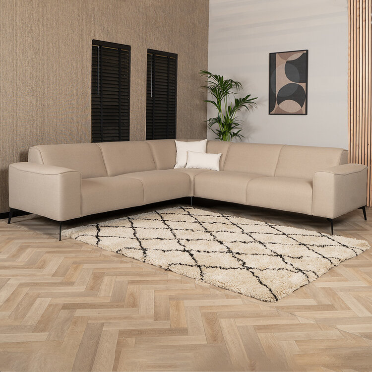 Canapé d'angle scandinave Vegas taupe gauche/droit