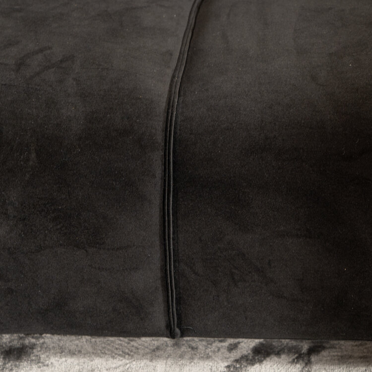 Canapé d'angle en velours Vegas noir gauche/droit