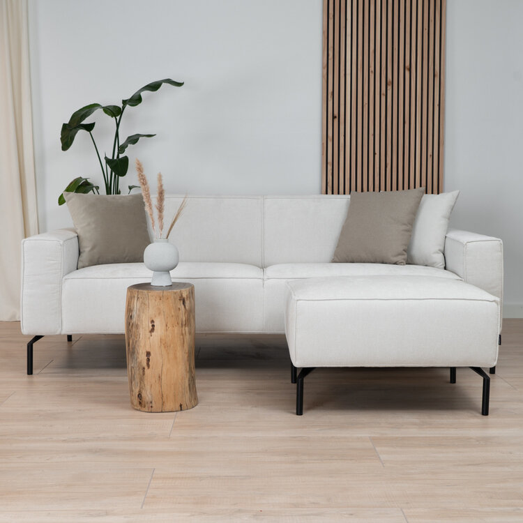 Canapé scandinave 3 places Kansas beige mélange