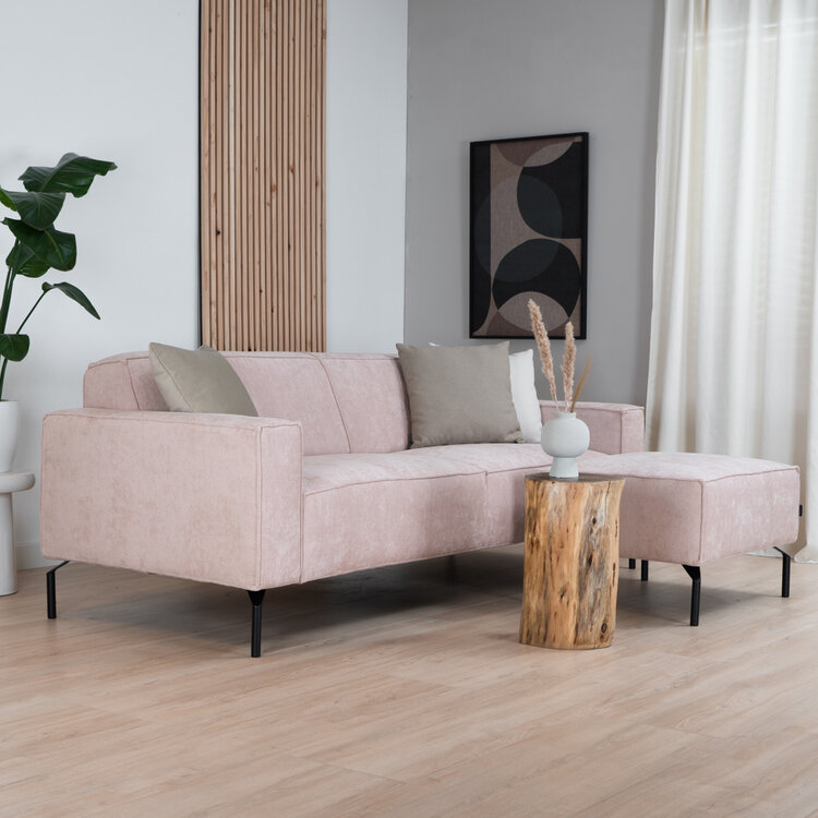 Canapé scandinave 3 places Kansas rose mélange