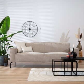 Canapé scandinave 3 places Kansas taupe mélange