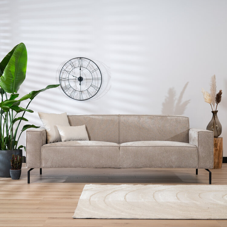 Canapé scandinave 3 places Kansas taupe mélange