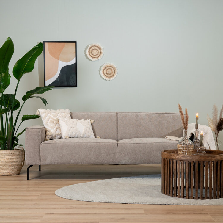 Canapé scandinave 3 places Kansas taupe mélange