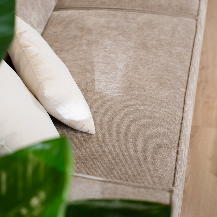 Canapé scandinave 3 places Kansas taupe mélange