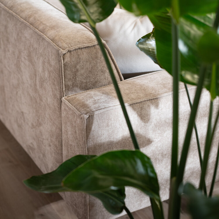 Canapé scandinave 3 places Kansas taupe mélange