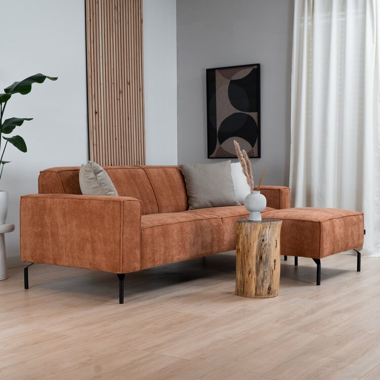 Canapé 3 places Kansas terracotta mélange