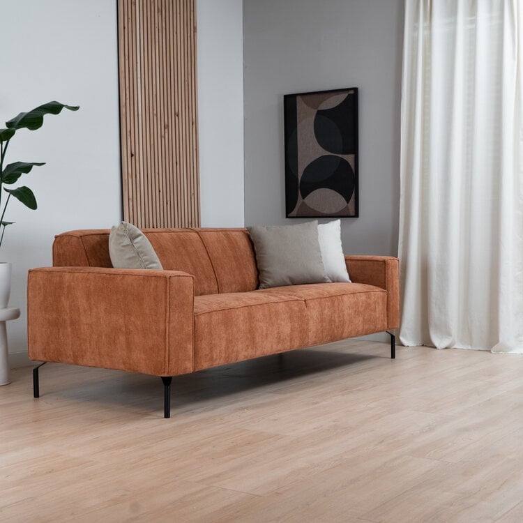 Canapé 3 places Kansas terracotta mélange