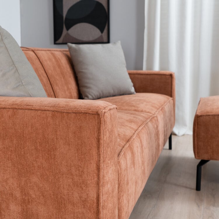 Canapé 3 places Kansas terracotta mélange