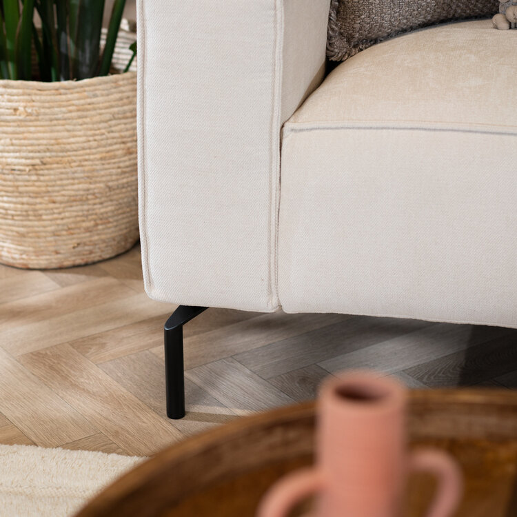 Canapé d'angle scandinave Kansas beige mélange gauche