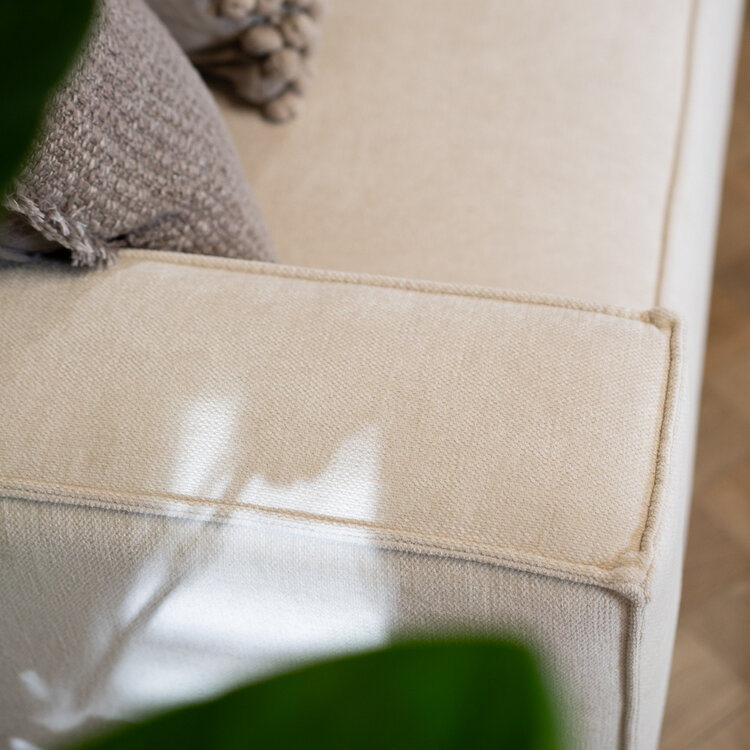 Canapé d'angle scandinave Kansas beige mélange gauche