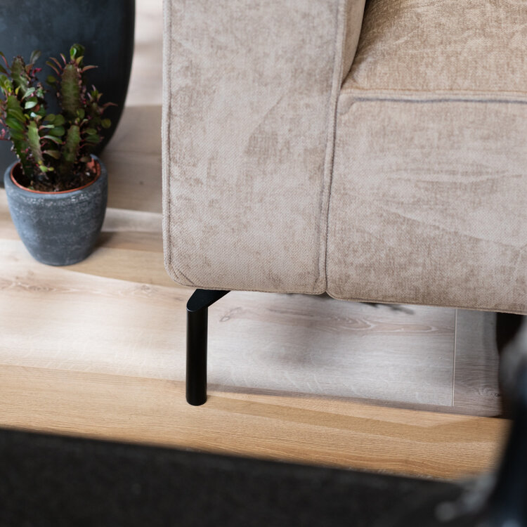 Canapé d'angle scandinave Kansas taupe mélange gauche