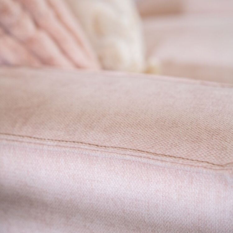 Canapé d'angle scandinave Kansas rose mélange droite