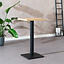 Table de bar bistrot aspect chêne melamine Nils 60 x 60 x 109 cm