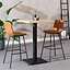 Table de bar bistrot aspect chêne melamine Nils 70 x 70 x 109 cm
