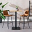 Table de bar bistrot aspect chêne melamine Nils 70 x 70 x 109 cm
