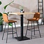 Table de bar bistrot aspect chêne melamine Nils 80 x 80 x 109 cm