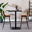 Table de bar bistrot aspect bois noir melamine Nils 70 x 70 x 109 cm