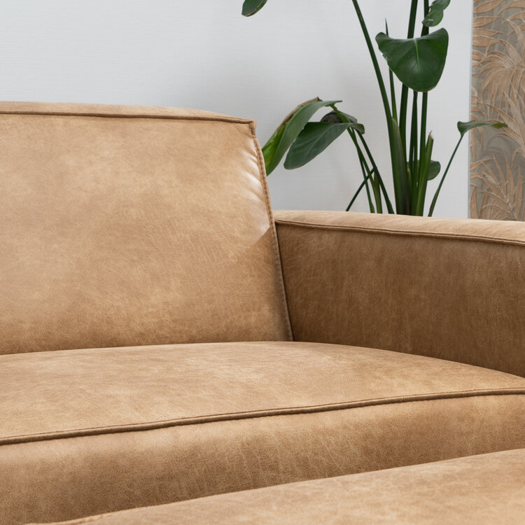 Canapé industriel 3 places Kansas beige