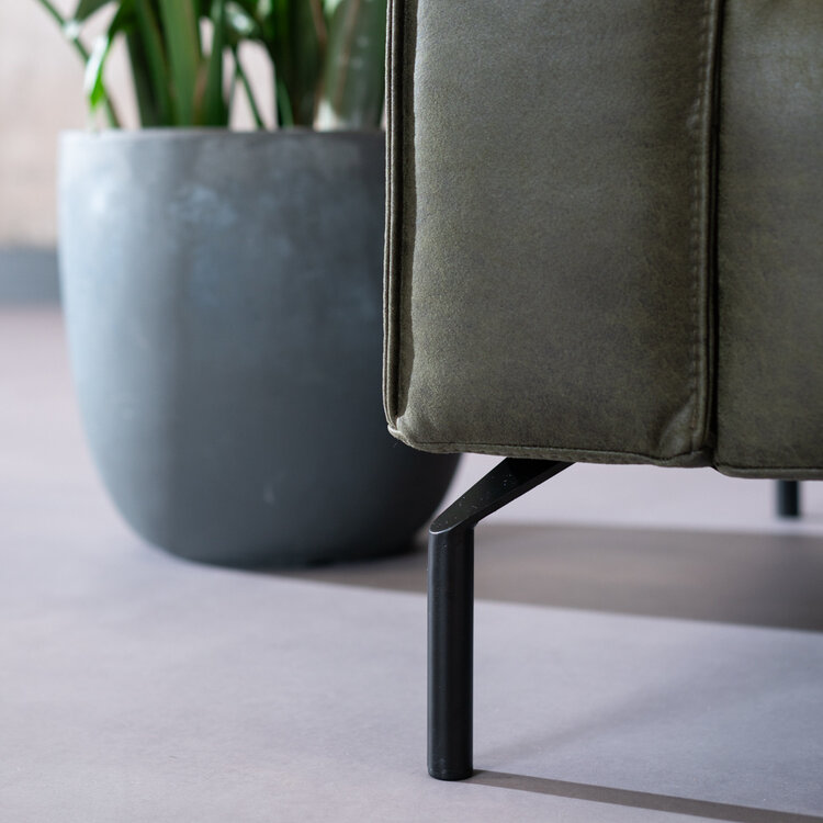 Canapé industriel 3 places Kansas vert olive