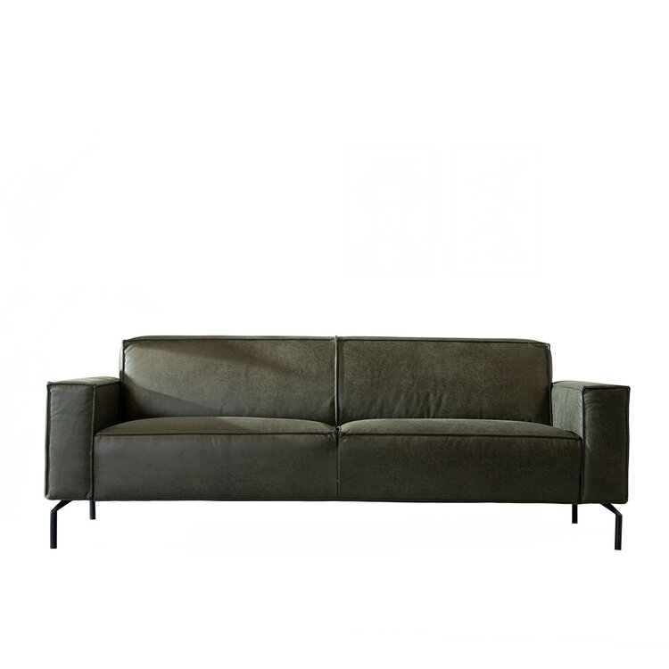 Canapé industriel 3 places Kansas vert olive