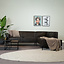 Canapé d'angle industriel Kansas anthracite droite