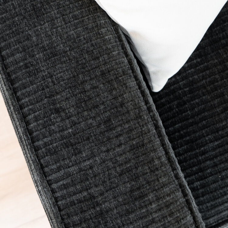 Canapé 3 places Kansas vert foncé / anthracite velours côtelé