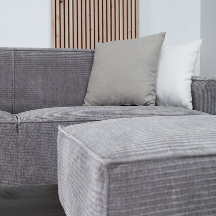 Canapé 3 places Kansas taupe velours côtelé