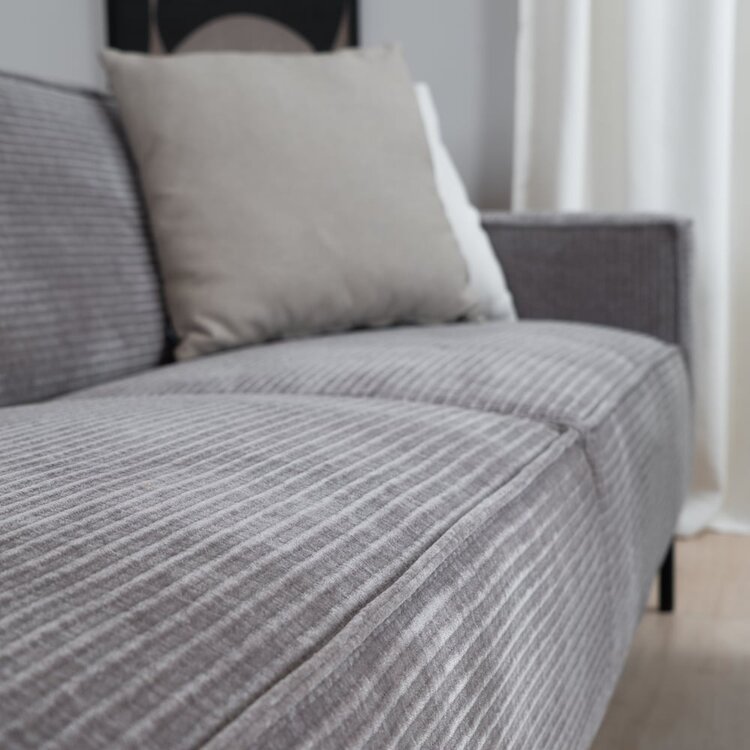 Canapé 3 places Kansas taupe velours côtelé