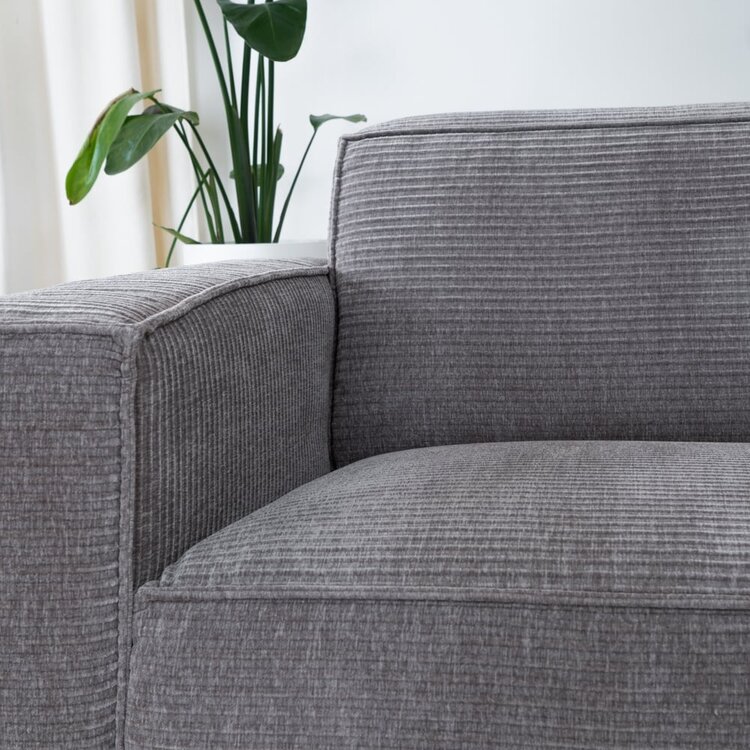 Canapé 3 places Kansas taupe velours côtelé