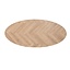 Plateau de table oval aspect chêne chevron Mati 280 x 110 cm