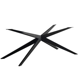 Pied de table patte d'araignée en métal noir Torben 180 x 90 cm