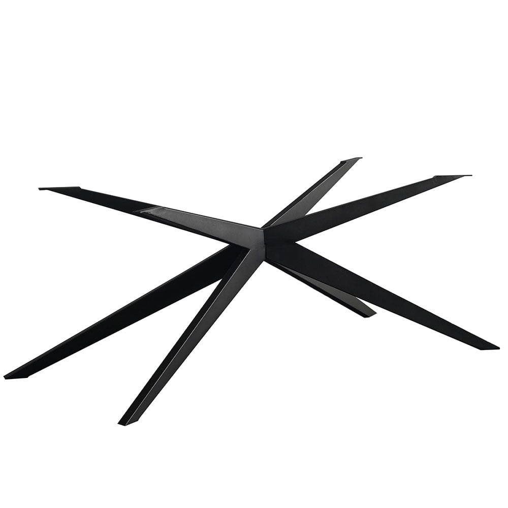 Pied de table patte d'araignée en métal noir Torben 180 x 90 cm