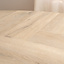 Table à manger ovale aspect chêne chevron Ilva 280 x 110 cm
