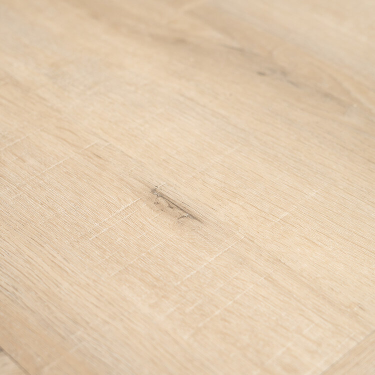 Table à manger ovale aspect chêne chevron Ilva 280 x 110 cm