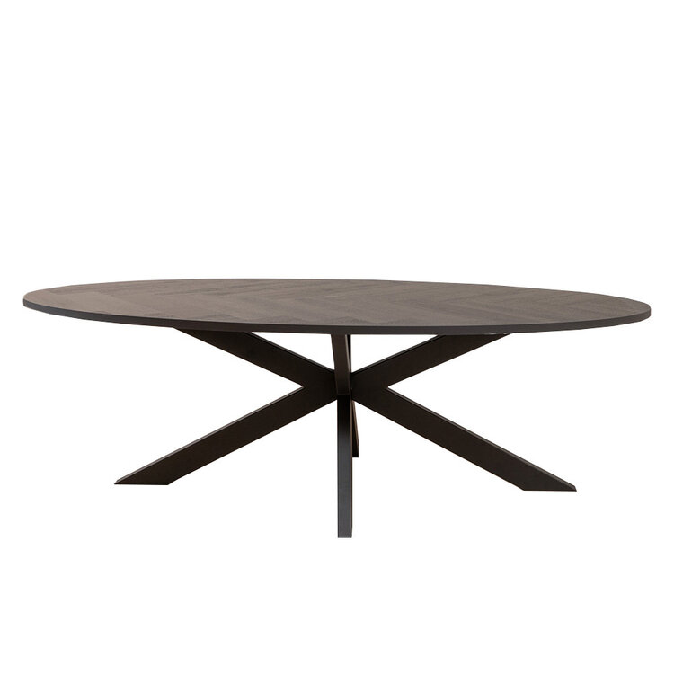 Table à manger ovale noire Cesar 270x110 cm - Dimehouse