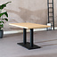 Table à manger aspect chêne melamine Nils 140 x 80 cm