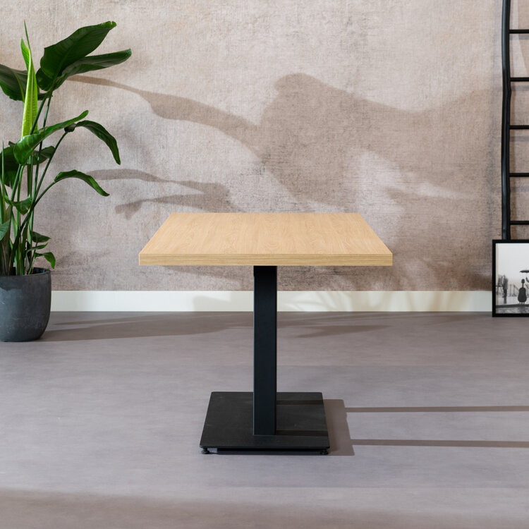 Table à manger aspect chêne melamine Nils 160 x 80 cm