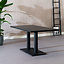 Table à manger aspect bois noir melamine Nils 160 x 80 cm