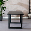 Table à manger aspect bois noir melamine Alec 160 x 80 cm