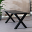 Table à manger aspect bois noir melamine Bodo 160 x 80 cm