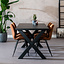 Table à manger aspect bois noir melamine Bodo 160 x 80 cm