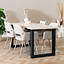 Table à manger beige melamine Alec 160 x 80 cm