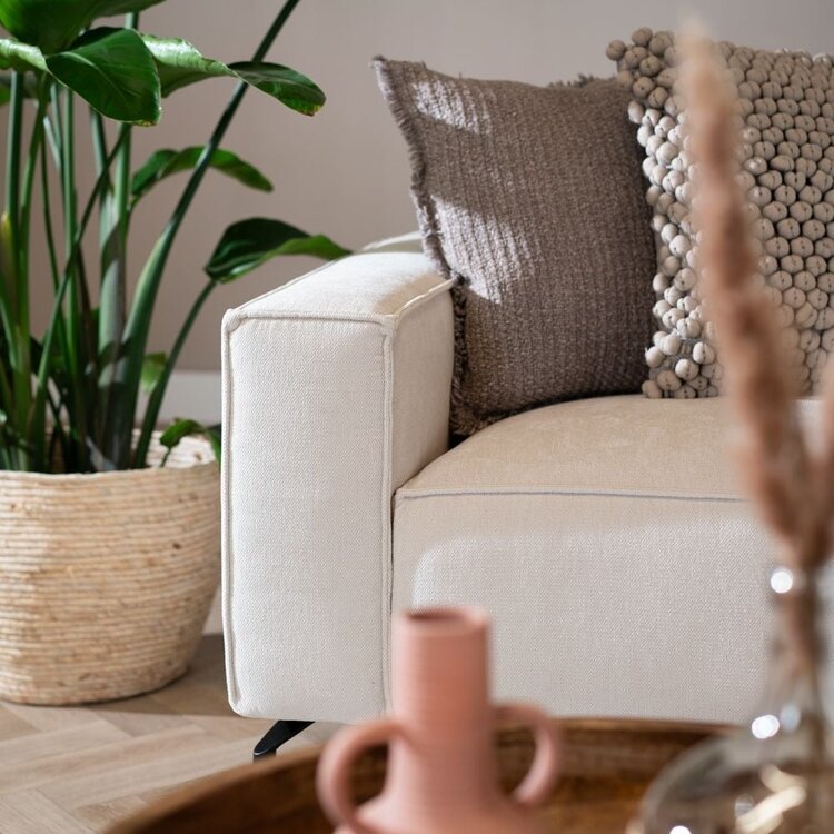 Canapé d'angle scandinave Kansas beige mélange droite