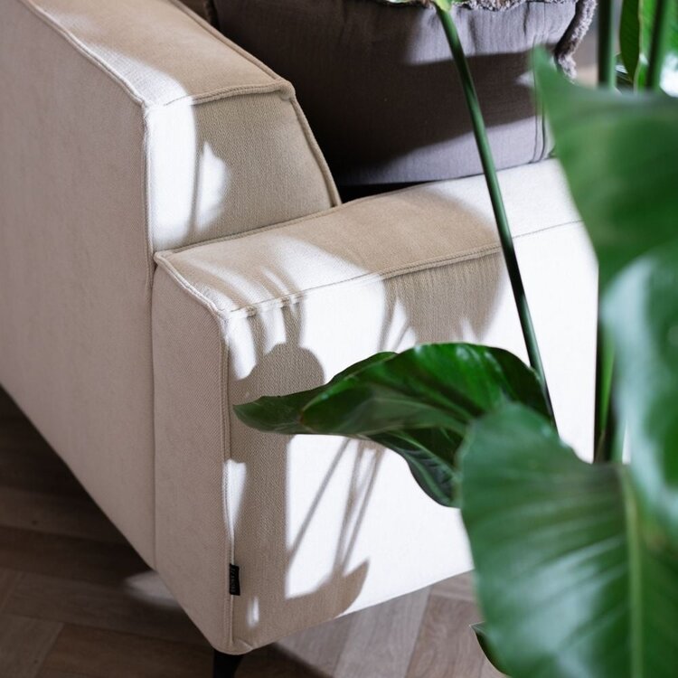 Canapé d'angle scandinave Kansas beige mélange droite