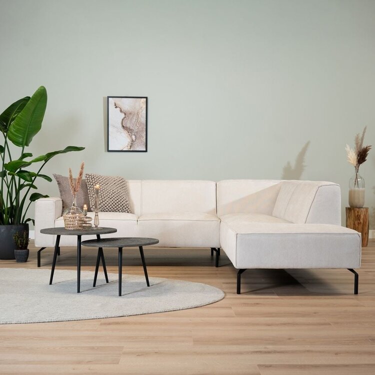 Canapé d'angle scandinave Kansas beige mélange droite