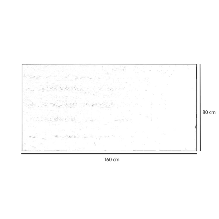 Plateau de table aspect bois noir melamine Roan 160 x 80 cm