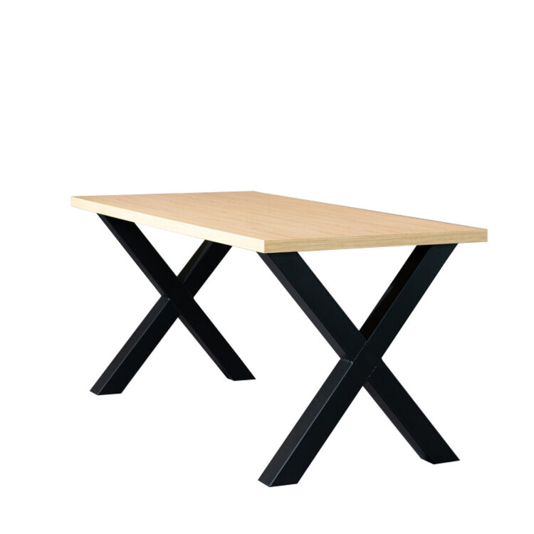 Table à manger aspect chêne melamine Bodo 160 x 80 cm