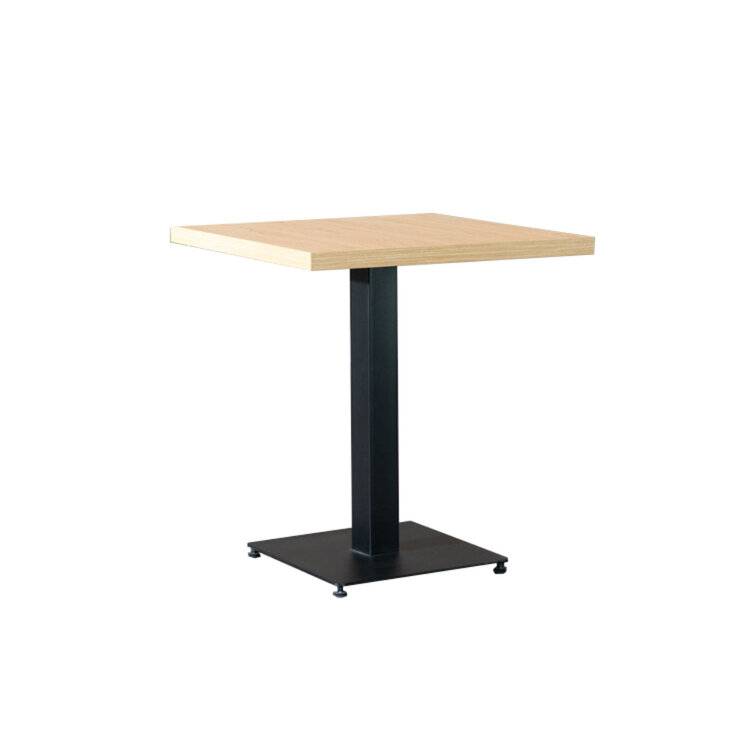 Table à manger bistrot aspect chêne melamine Nils 70 x 70 cm