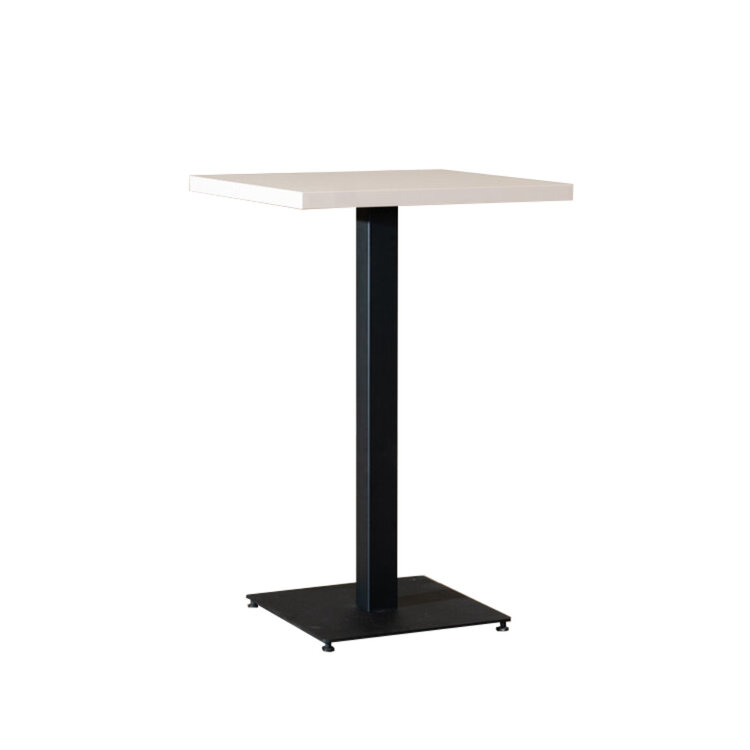 Table de bar bistrot beige melamine Nils 70 x 70 x 109 cm